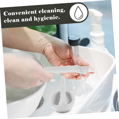 Mortero de porcelana con mano para medicina y cocina miniatura 7