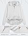 YUCOLEN Womens Half Zip Hoodie Cropped Fleece Sweatshirt with Pocket Long Sleeve Workout Pullover Winter Fashion Clothes White