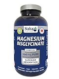 Naka Platinum Magnesium Bisglycinate Complex, 200mg PURE Elemental Magnesium each capsule, Superior Absorption, Made in Canada (330 vcaps (Pack of 1))