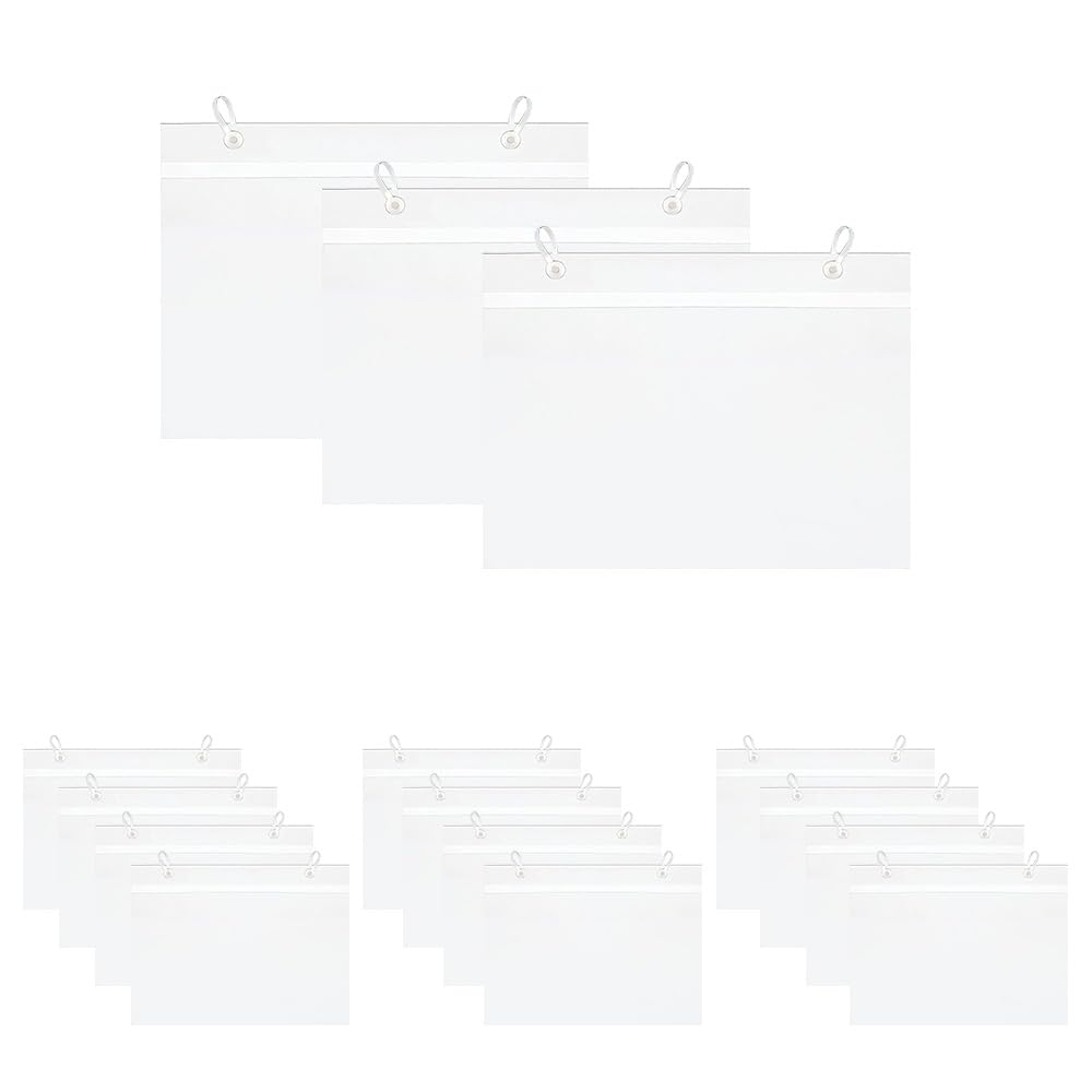 WYAN 15 PCS Clear Plastic Label Holders, 15cm x 12.2cm Basket Labels Clip, Reusable Basket Label Holders, Insert Label Clips for Market, Retail Shop, Pantry (with 10Pcs Hanging Buckle) โ image 1