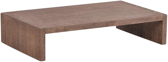 Kirigen Monitor Stand Wooden - Desk Stand Wood for Computer/Laptop/TV Printer - Monitor Arms & Stands Desk Riser for Office Desktop Workspace Organizers Platforms Stands (39,Dark Brown)
