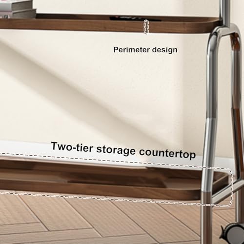 TV móvil para Pantallas de 40 a 75 Pulgadas de hasta 110 Libras, Soporte de TV rodante con Ruedas, Ideal para Dormitorio, Sala de Estar, Exteriores, Espacios pequeños (Negro)
