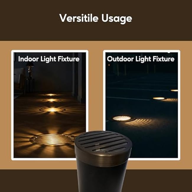 Ironsmith Lighting Products PAR36 In-ground Well Light Decorative Solid Brass Cover Kit Louvered Top