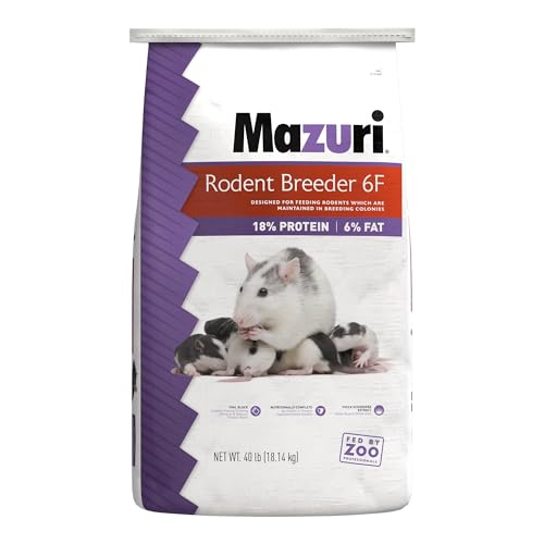 Mazuri-Rodent-Breeder-6F-Diet-Rat-Food-and-Mouse-Food-40-LB Mazuri Rodent Breeder 6F Diet | Rat Food and Mouse Food (40 LB) - Image 1