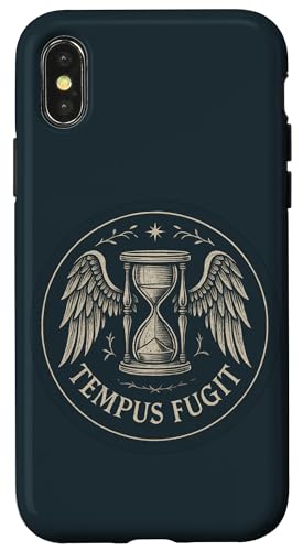 Tempus Fugit ���t�� �����v ���e������p ���B���e�[�W �S�V�b�N �X�}�z�P�[�X iPhone X/XS �p