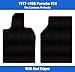 Red Edge Custom Fit Front Carpet Floor Mats, Black, Compatible with Porsche 924 1988 1987 1982 1981 1980 1979 1978 1977
