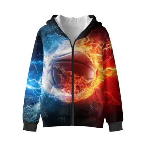 Unisex Boys Winter Warm Lined Zip Up Sweatshirt Fleece Jacket Kid's Hoodie Outerwear with Pocket3