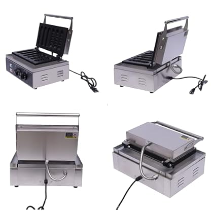 JAYEUW Kommerzielle WaffelgeräT am Stiel mit antihaftbeschichteten Backplatten Hot Dog Maschine Stiel Waffelgerät 1500 W Edelstahl Waffelbackmaschine – Bild 6