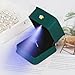 KUKUVR Jewelry Wedding Ring Gift box with LED Light, Small Rings Earring Holder Case for Proposal Wedding Engagement Ceremony, Jewelry Organizer Storage Boxes for Women Girl (Green)