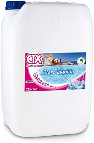 25 kg Sodium Hypochlorite for Swimming Pool Chlorine Liquid Astral CTX 161