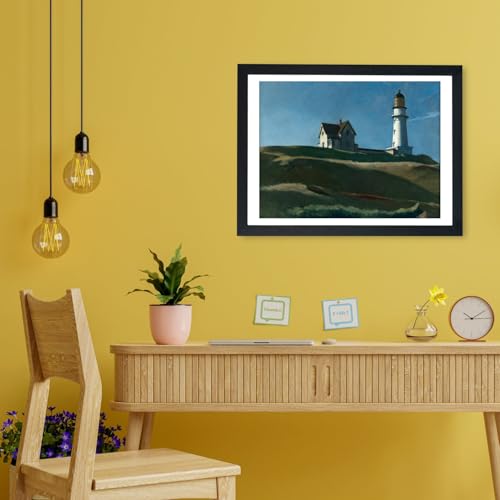 Lighthouse Hill Edward Hopper affiche encadrée Spiffing Prints idée cadeau idéal - 2