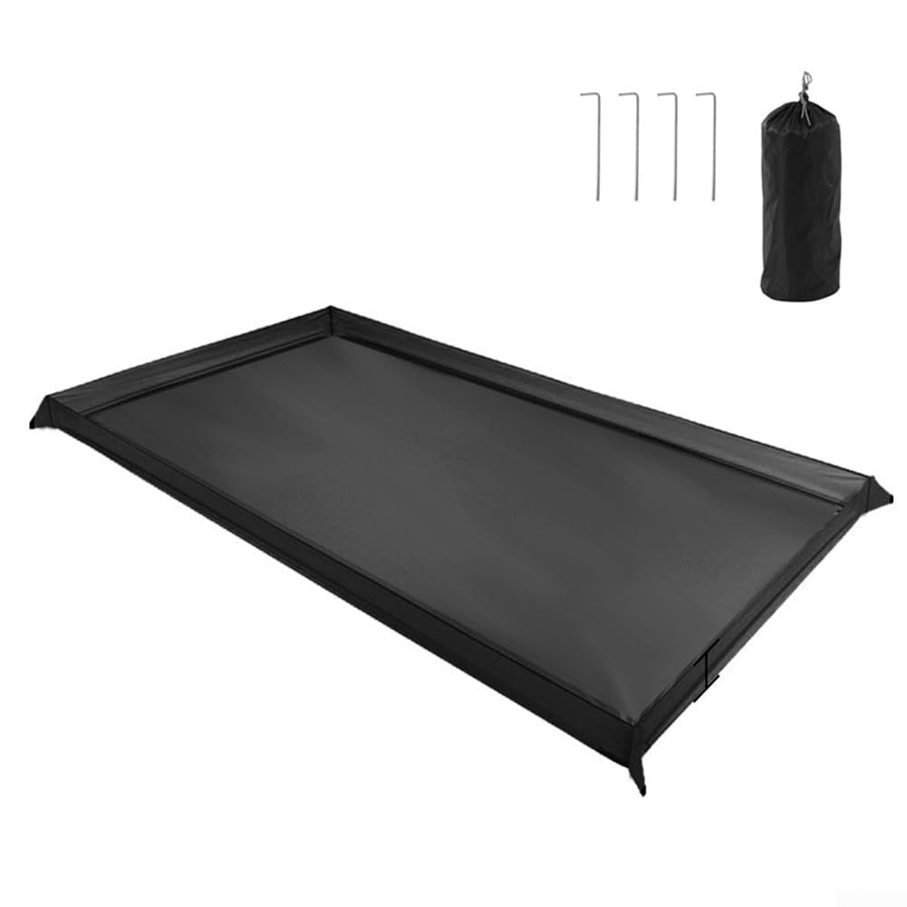 Tapis de sol imperméable pour baignoire et tentes de camping, tapis de sol Oxford 210D léger avec design facile à installer (200 x 80 cm)