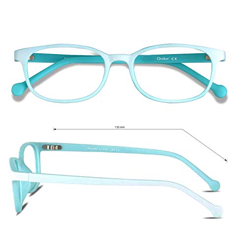 Onke Blue Light Blocking Glasses for Kids Computer Gaming TV Glasses for Boys Girls Age 3-15 Anti Glare & Eyestrain