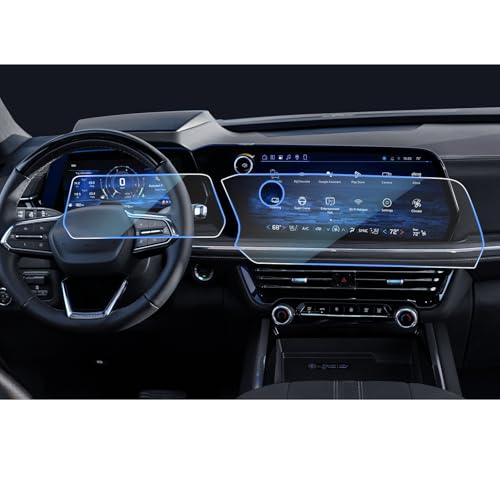 Image of CDEFG 2Pcs for 2026 Chevy Tahoe Suburban Screen Protector Tempered Glass | for 2025 2026 Chevrolet Chevy Tahoe Suburban Accessories for 17.7 inch Touchscreen & 11 inch Dash Instrument