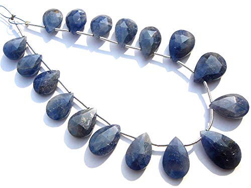 Perles bleu saphir naturel forme poire pour offrir un bijou fait main