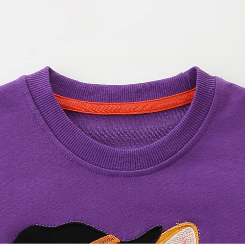 Boys Girls Sweatshirt Long Sleeve Halloween 𝗖artoon Graphic Print Shirts Tops Warm Crewneck Pullover4