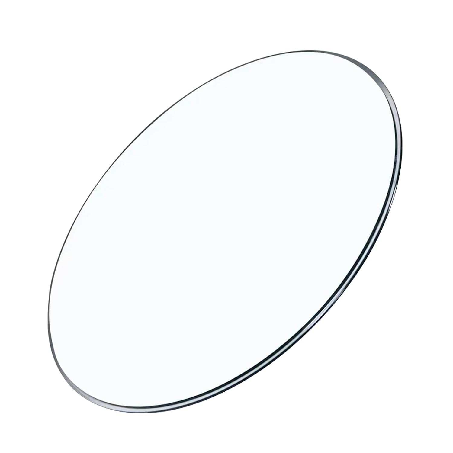 Clear Tempered Glass Surface Protector - Beveled Glass Table Top, Exquisite and Beautiful Appearance, for Dining, Coffee, Restaurant(45CM(17.7IN))