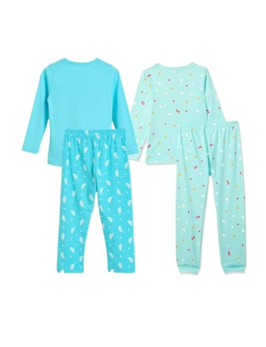Image of Amazon Brand - Symbol Girls Night Dress | 100% Cotton T-Shirt & Pajama Set | Full Sleeves | Age 2-12 Years