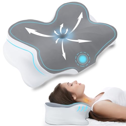 Cervical Neck Pillow,Cervical Pillow for Neck and Shoulder Pain Relief Ergonomic Pillow Cozy Sleeping with Breathable Pillowcase, Orthopedic Contour Neck Pillow for Side Back Stomach Sleeper