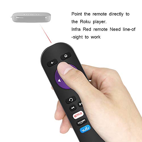 Image of Gvirtue Replacement Remote Control for Roku Box Model: Roku 1, Roku 2(HD, XD, XS), Roku 3, Roku LT, HD, XD, XDS, Roku N1, Roku Express, Roku Express+