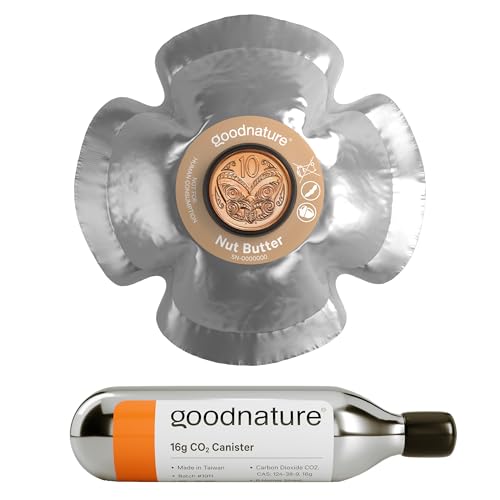 Goodnature 6-Month Top Up Pack, Includes 1x Nut Butter Automatic Paste Pump and 1x 16g CO₂...
