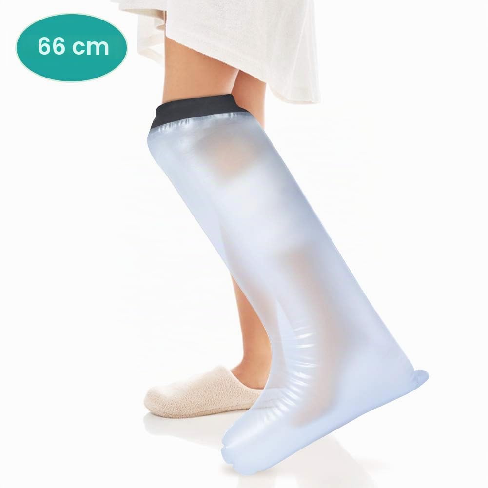 Akozon Housse de Protection Imperméable pour les Plâtres et Pansements Protège Plâtre éTanche et Protecteur de Bandage Utilisé pour Demi-Jambe Adulte Protège plâtre Jambe pour Tout en Douche/Baignade