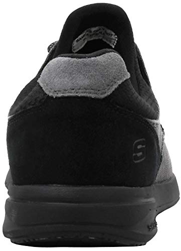 Skechers Sapato náutico masculino com ajuste relaxado, Preto/Preto, 10 X-Wide