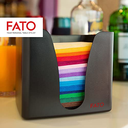 Fato, Tovaglioli di Carta Monouso, Ideali per Aperitivo e Cocktail, Confezione da 100 tovaglioli, Formato 24x24 Piegati in 4, 2 veli, Colore Blu Notte, Carta 100% Pura Cellulosa, Certificata FSC