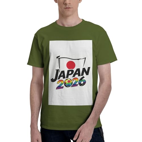 Maillot de football graphique japonais vert mousse t-shirt de coupe 2026