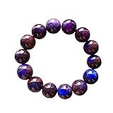 Natural Purple Blue Sugilite Gemstone South Africa Round Beads Women Men Bracelet 15.7mm Certificate AAAAA