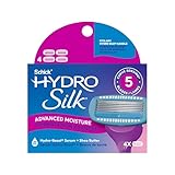 Schick Hydro Silk Moisturizing Razor Blade Refills for Women with Shower Hanger, 4 Count