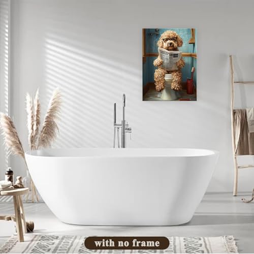 Funny Bathroom Canvas Wall Art Decor, Cute Animals Toilet Pictures Dog Reading Newspaper Painting On Poster And Prints With No Frame, Humor Bathroom Decoration For Bedroom Hallway 30x40 cm - Cosy Home Interiors Funny Bathroom Canvas Wall Art Decor, Cute Animals Toilet Pictures Dog Reading Newspaper Painting On Poster And Prints With No Frame, Humor Bathroom Decoration For Bedroom Hallway 30x40 cm - Image 6