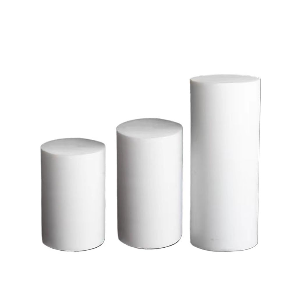 Barra de politetrafluoroetileno, varillas de plástico PTFE blancas de 5mm a 100mm de diámetro, varillas redondas sólidas de plástico PTFE DIY 1 ud.(500MM*30MM)