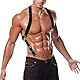 GKLWEJ Harness Männer Leder, Body Herren Sex, Herren Punk Body Brust, Rave Outfit Herren Gay Unterwäsche Herren, Clubwear Herren Sexy, Gladiator Kostüm, Sexy Sklave Bandage, Verstellbarer