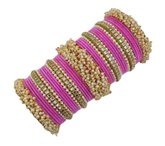 GoVika fancy bangles bracelet set for women and girls with different colour combination | Fashionable bajra kangan set beautiful branded designer bangle Chooda set for all occasions. (Pink, 2.5) (B0C6XZ71PR) Amazon Price History, Amazon Price Tracker