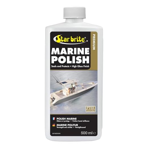 STAR BRITE Premium Marine Polish - Máxima Protección UV y Acabado de Alto Brillo - Los Inhibidores UV Evitan la Decoloración y la Oxidación - Repele el Agua, la Suciedad y Otros Depósitos