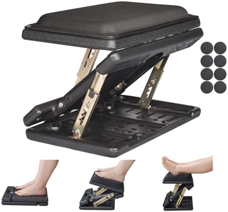 Leermart Adjustable Footrest with Removable Foam Cushion, Under D...