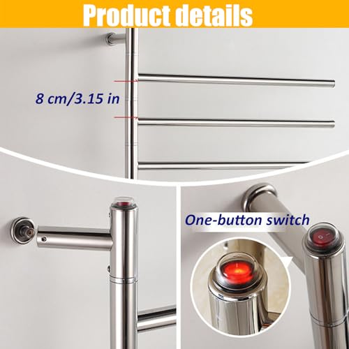 Porte-serviettes chauffant en acier inoxydable pour créer un cocon de douceur - 4