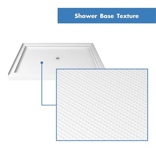 Image of DreamLine SlimLine 36 in. D x 36 in. W x 2 3 /4 in. H Center Drain Single Threshold Shower Base in White, DLT-1136360
