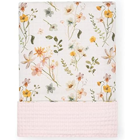 LifeTree Floral Waffle Swaddle Blanket Cover