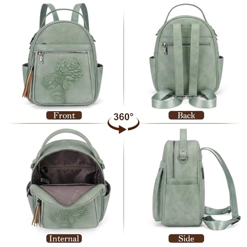Image of Mini Backpack Purse for Women,Vegan Leather Small Backpack for Daily | Embossed Lightweight Water-Resistance Travel Mini Fashion Daypack Bag,Ladies Casual Backpack Purse Gift Choice for Women