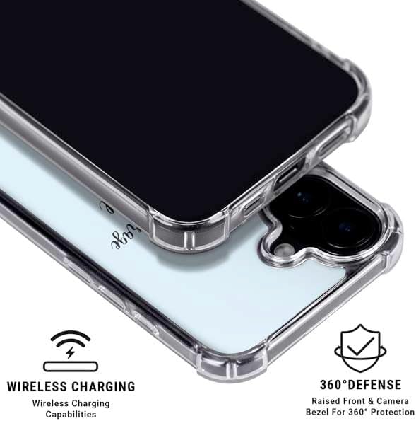 Skinit Clear Phone Case Compatible with iPhone 16 - Officially Licensed Disney Princess Cinderella Have Courage and Be Kind Art Design