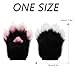 HAOAN Furry Faux Fur Fox Cat Paws Gloves Animal Fursuit Mittens Halloween Christmas Cosplay Costume Props