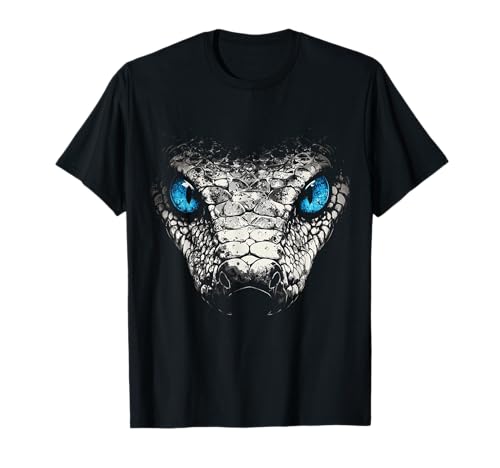Serpiente Animal Motivo Ojos Azules Arte Serpiente Camiseta