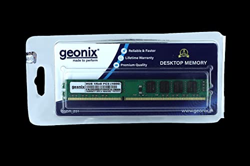 Image of GEONIX 8GB DDR3 1600 MHz Desktop RAM for Standard & Gaming PC | 8IC|240 Pin (3years Warranty)