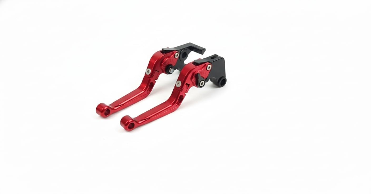 RudraRidez red Adjustable Clutch and Brake Lever for Yamaha R15 V3 ABS (Full Metallic CNC Aluminium)-image-29