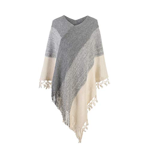 HOSD Nueva mujer Poncho de moda Bufanda de algodón Lady Shawl Poncho...