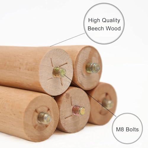 Patas de madera para muebles, juego de 4 patas oblicuas de 15 cm para mesa de café y sofá 8