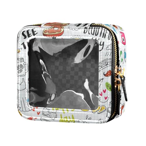 Divertente borsa da viaggio per bambini motivo cartone animato bella e carina da trasparente per articoli da toeletta divertente modello bello