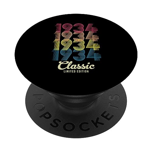 Regalos retro de cumpleaños vintage de 1934 para hombres y mujeres de los años 70 y 80 PopSockets PopGrip Intercambiable